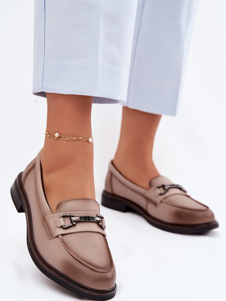Mocassini Donna Beige Eleganti