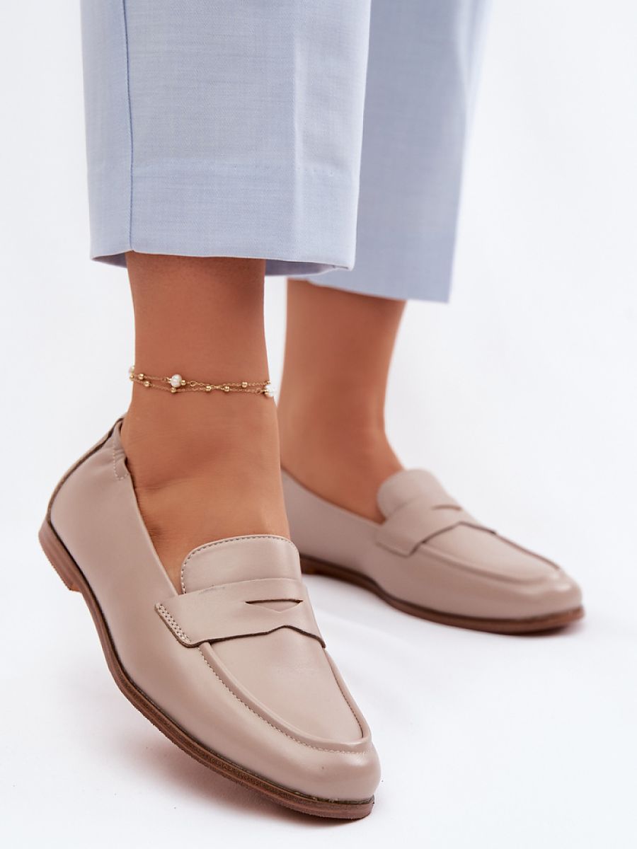 Mocassini Donna Beige Comodi