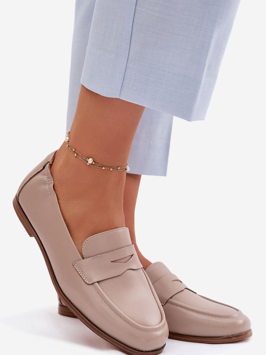 Mocassini Donna Beige Comodi