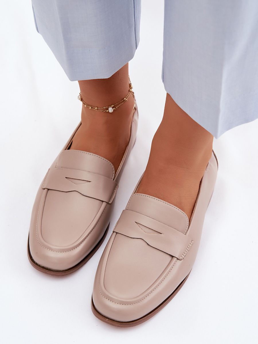 Mocassini Donna Beige Comodi