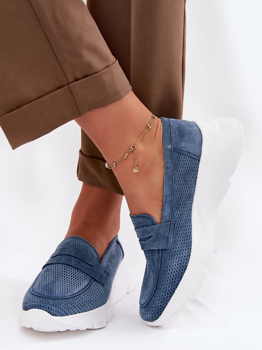 Mocassini Donna Blu Navy alla Moda