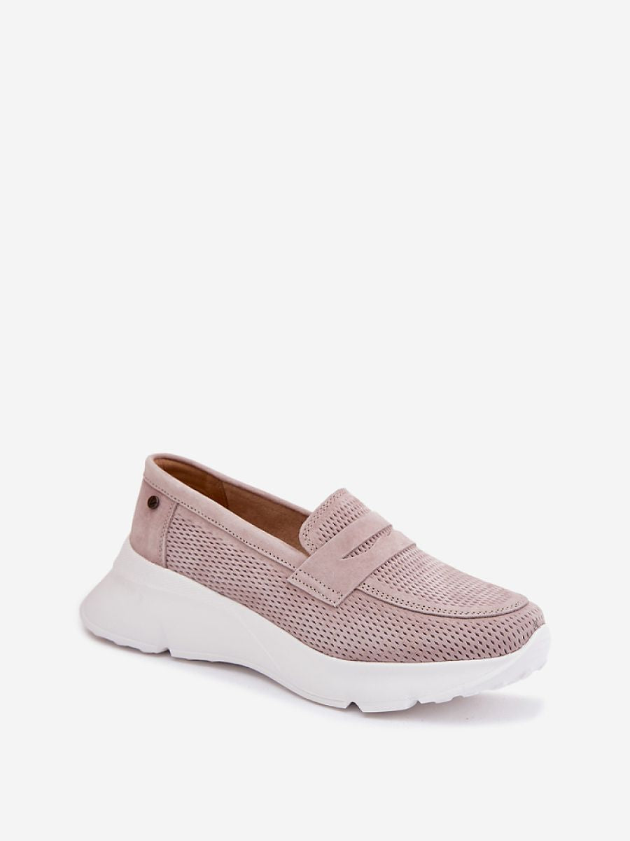 Mocassini Donna Beige Raffinati