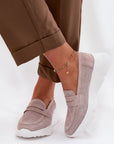 Mocassini Donna Beige Raffinati