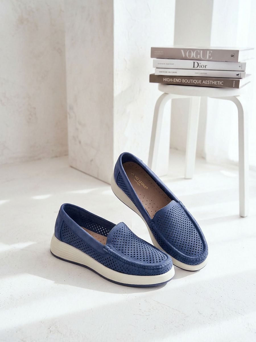 Mocassini Donna Blu di Tendenza