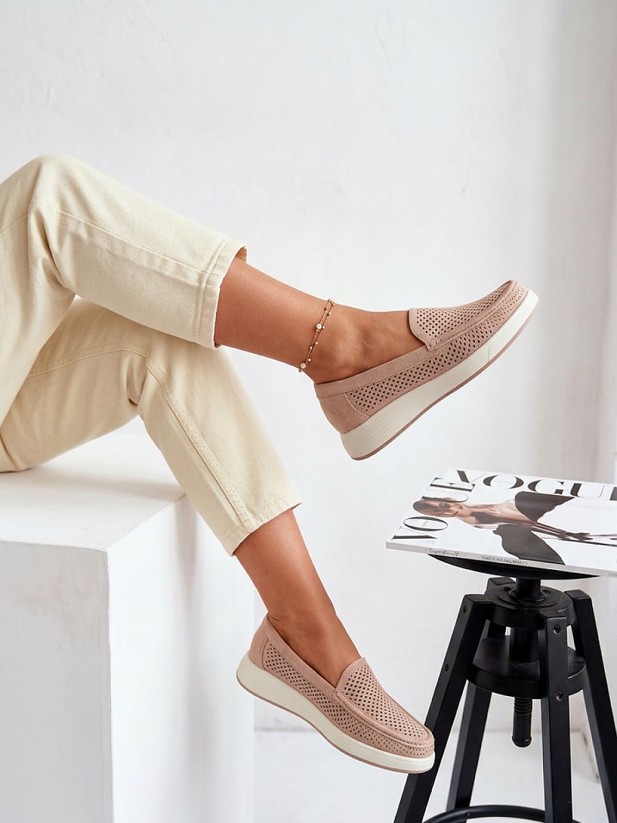 Mocassini Donna Beige Chic e Trendy