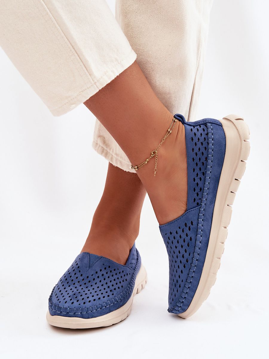 Mocassini Donna Blu Moderni