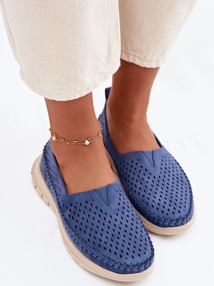 Mocassini Donna Blu Moderni
