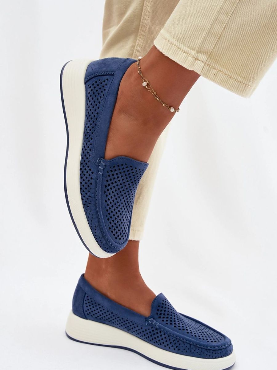Mocassini Donna Blu di Tendenza