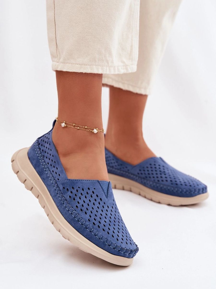 Mocassini Donna Blu Moderni