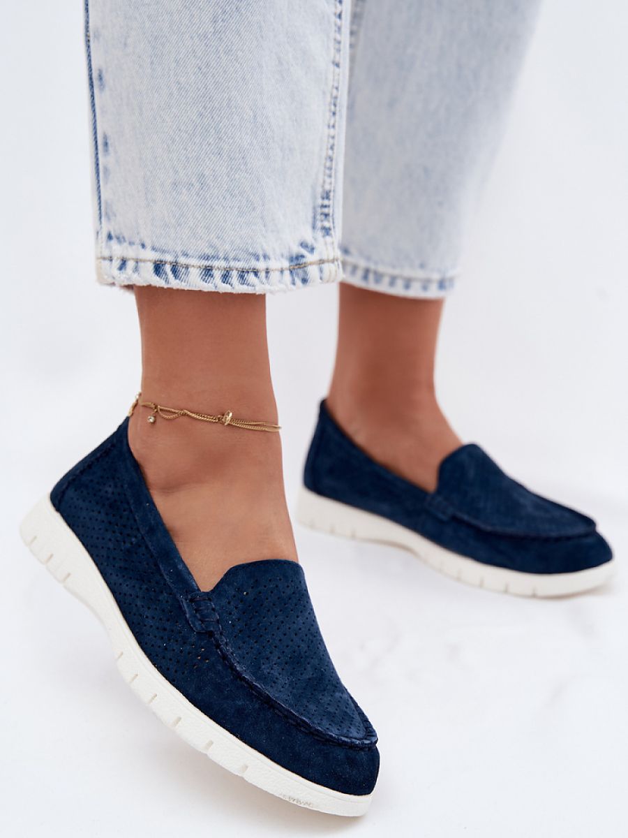 Mocassini Donna Blu Navy di Tendenza