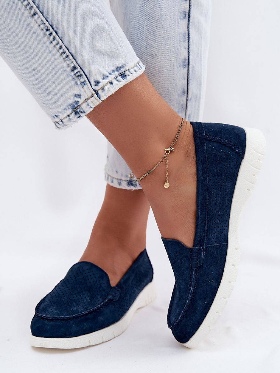 Mocassini Donna Blu Navy di Tendenza