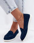 Mocassini Donna Blu Navy di Tendenza