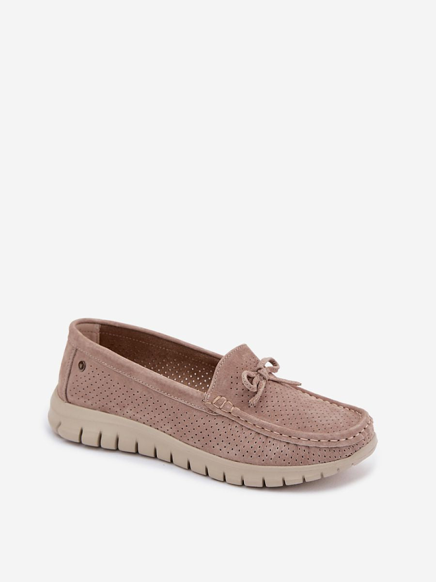 Mocassini Donna Beige Comodi