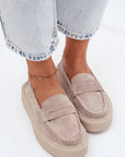 Mocassini Donna Beige Classici