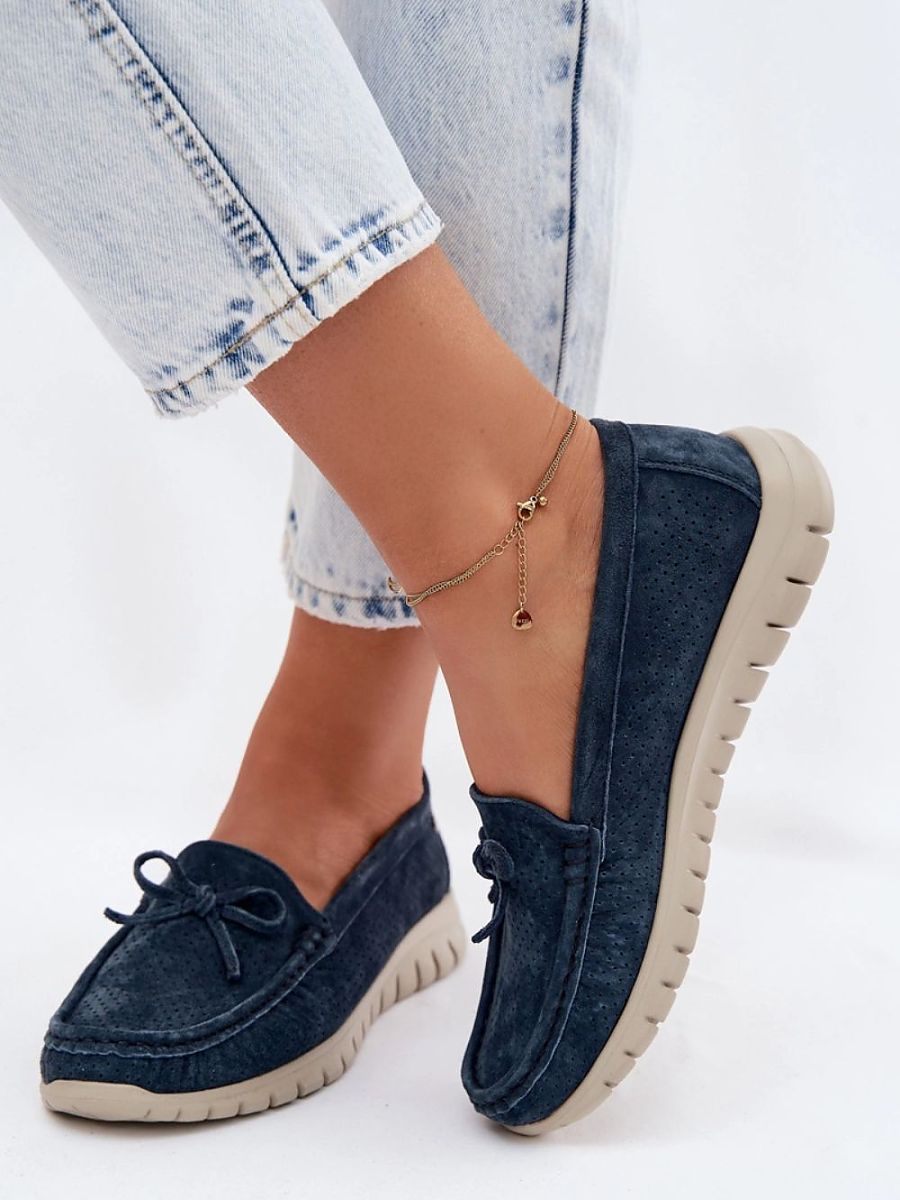 Mocassini Donna Blu Navy Chic e Trendy