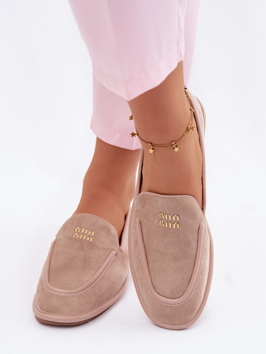 Mocassini Donna Beige Raffinati