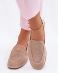 Mocassini Donna Beige Raffinati