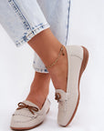 Mocassini Donna Beige Moderni
