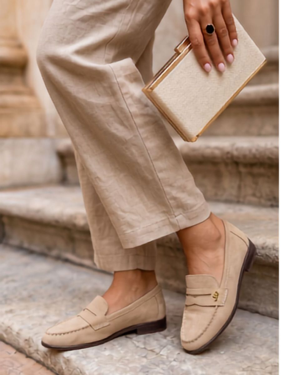 Mocassini Donna Beige alla Moda