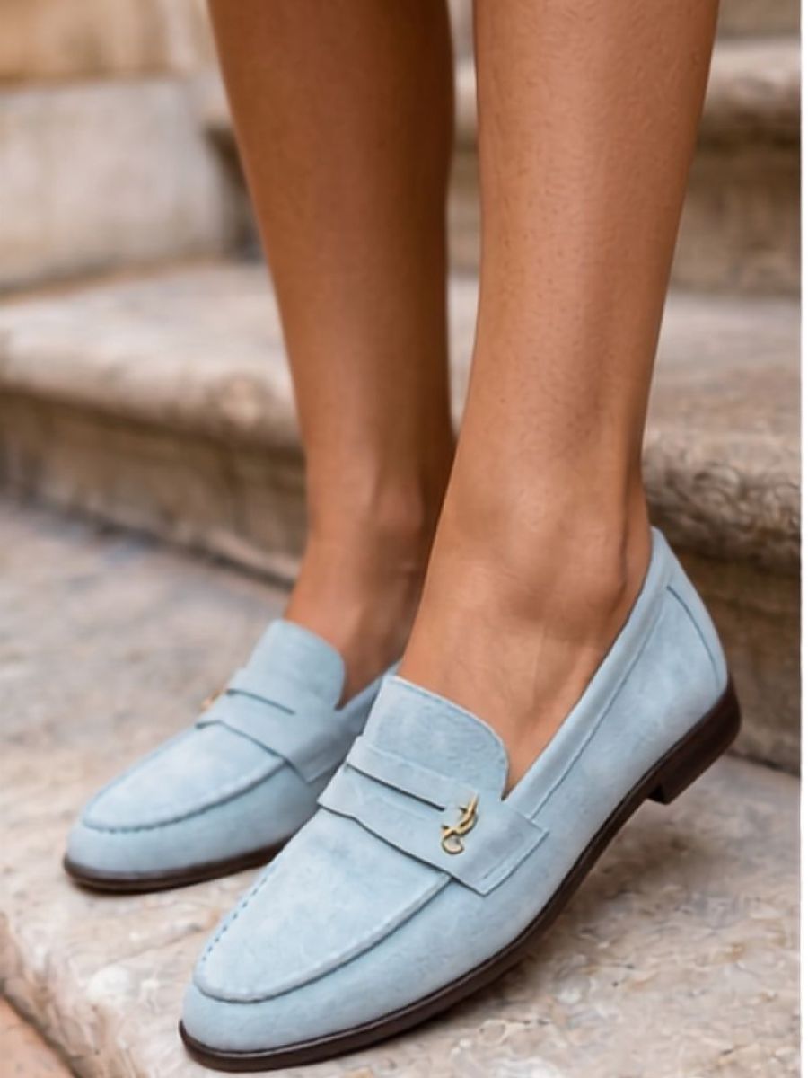 Mocassini Donna Blu Raffinati