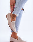 Mocassini Donna Beige Moderni