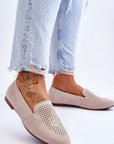 Mocassini Donna Beige Moderni