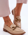 Mocassini Donna Beige Comodi