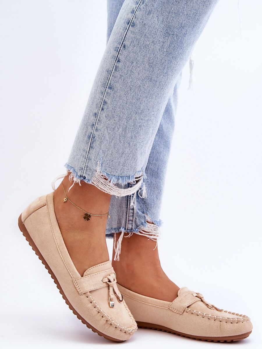 Mocassini Donna Beige Moderni