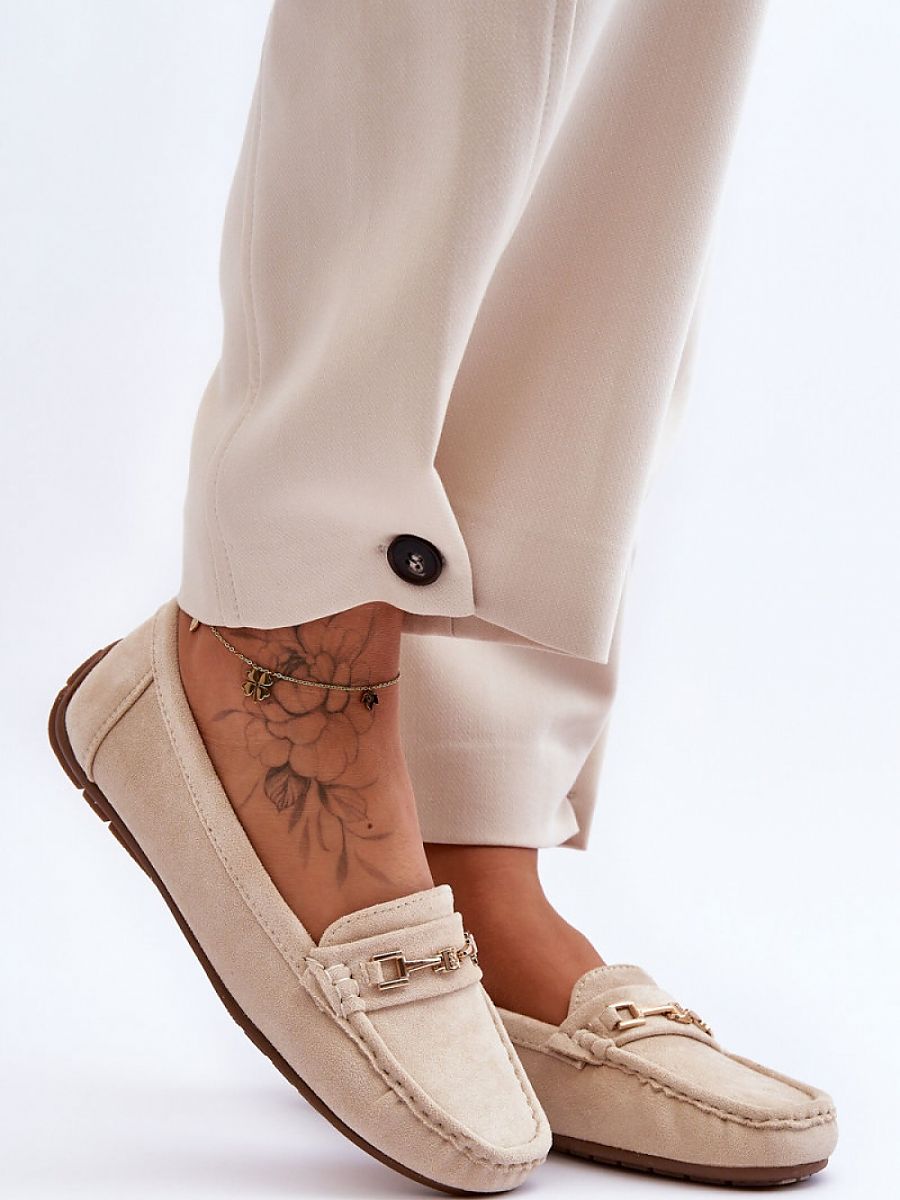 Mocassini Donna Beige Comodi