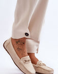 Mocassini Donna Beige Comodi