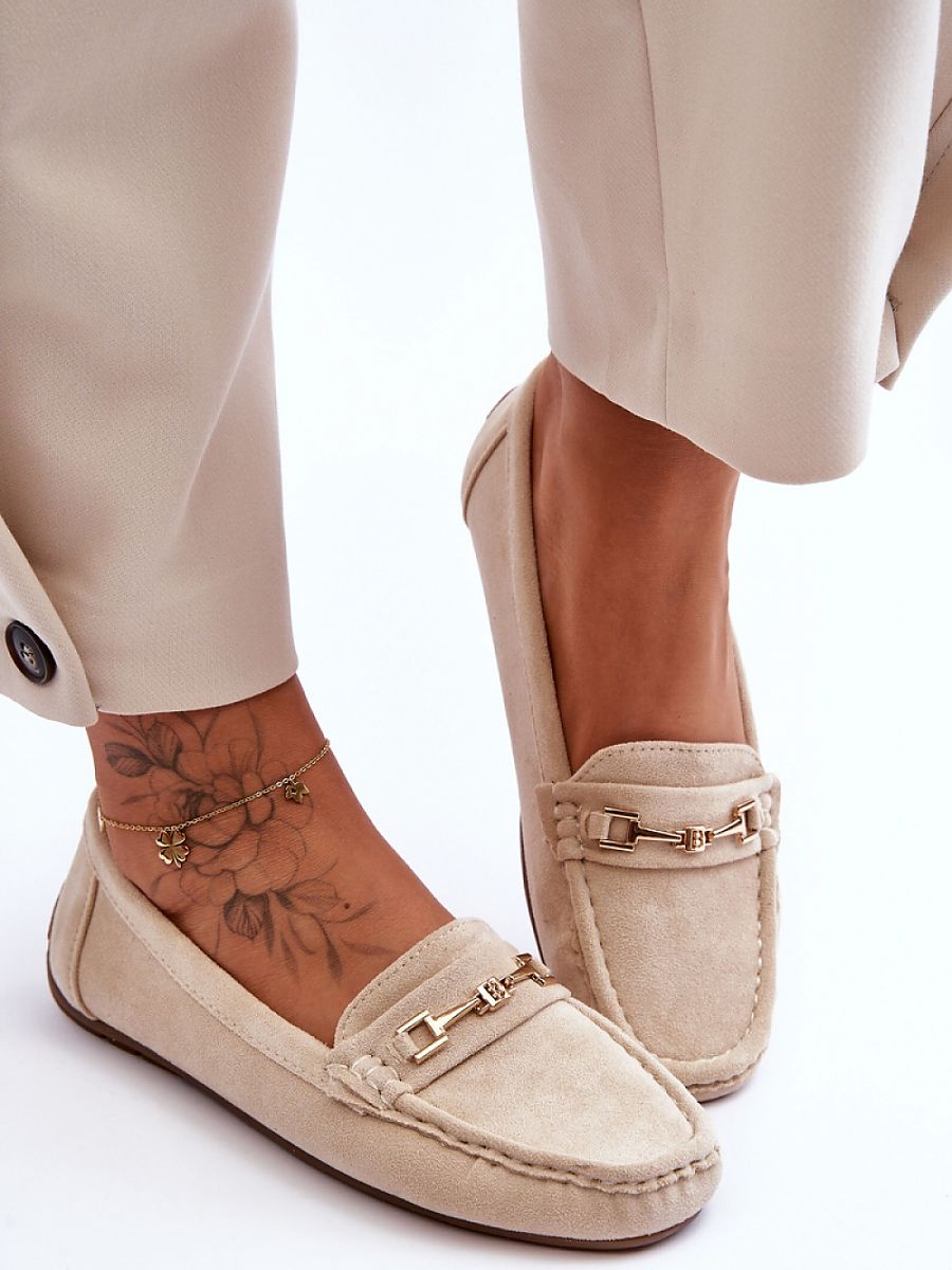 Mocassini Donna Beige Comodi