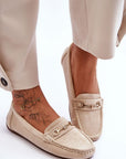Mocassini Donna Beige Comodi