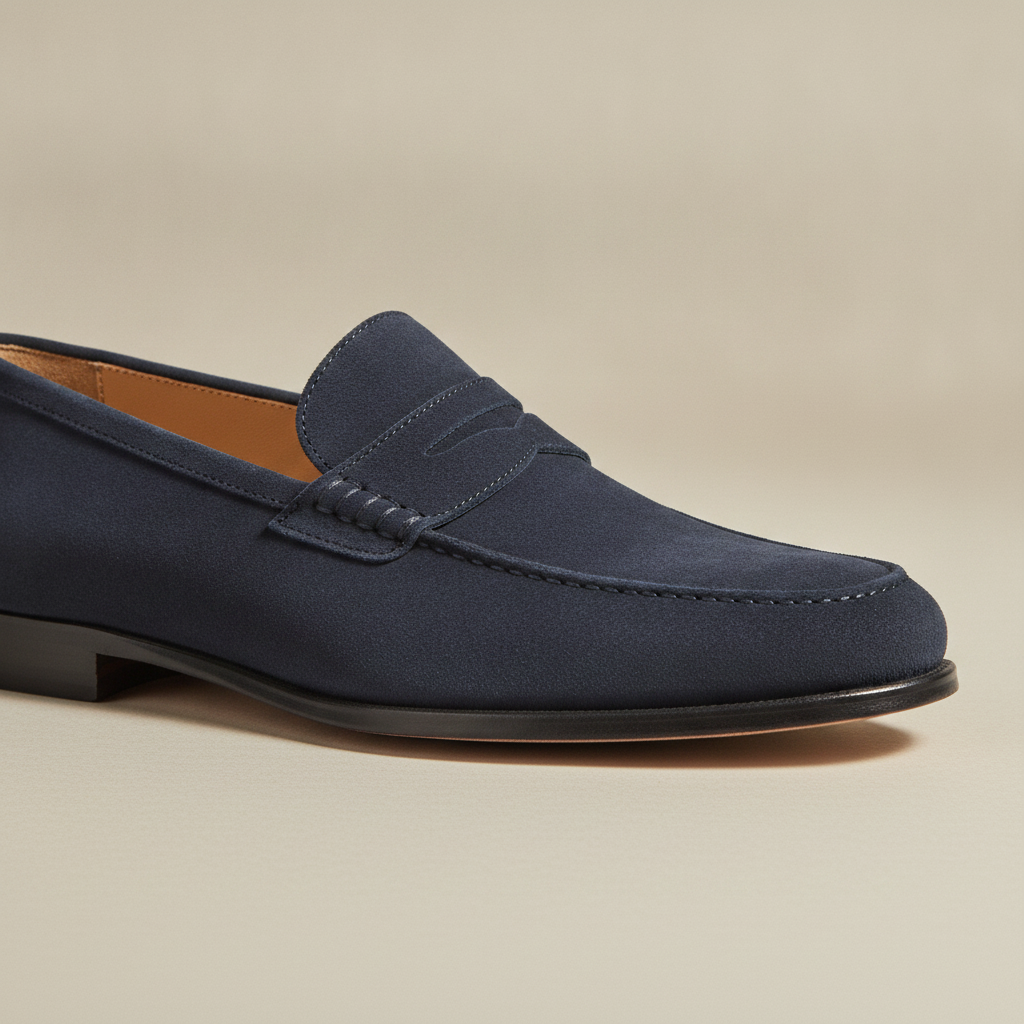 Mocassini Uomo in Pelle Scamosciata – Casual Chic Estivi - vista laterale