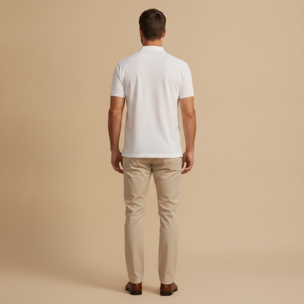 Polo Uomo Premium Filo di Scozia – Cotone Pregiato Setoso - vista posteriore