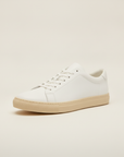 Sneakers Uomo Bianche con Suola Ecru – Look Pulito e Naturale - Bianco e Beige