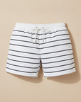 Costume Uomo a Righe Quick-Dry – Stile Nautico Mediterraneo - Rosso e Bianco
