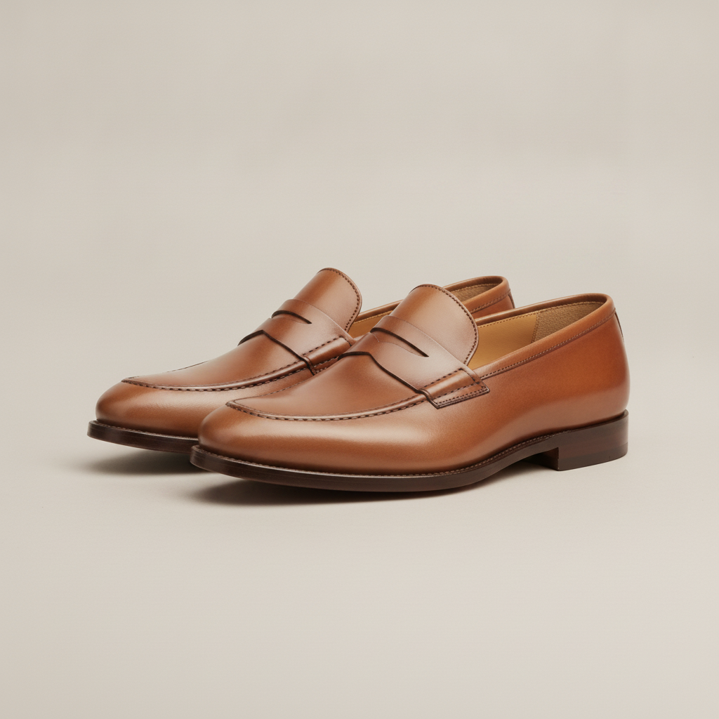 Mocassini Penny Uomo in Pelle – Classici ed Eleganti - Cuoio