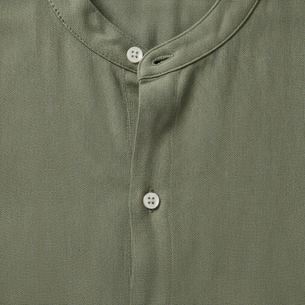 Completo Coordinato Uomo Camicia Lino Blend e Pantaloncini Comfort - dettaglio