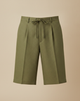 Pantaloncini Uomo in Misto Lino – Leggeri e Traspiranti - Verde Oliva