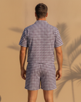 Completo Coordinato Uomo Camicia Madras e Pantaloncini - vista posteriore