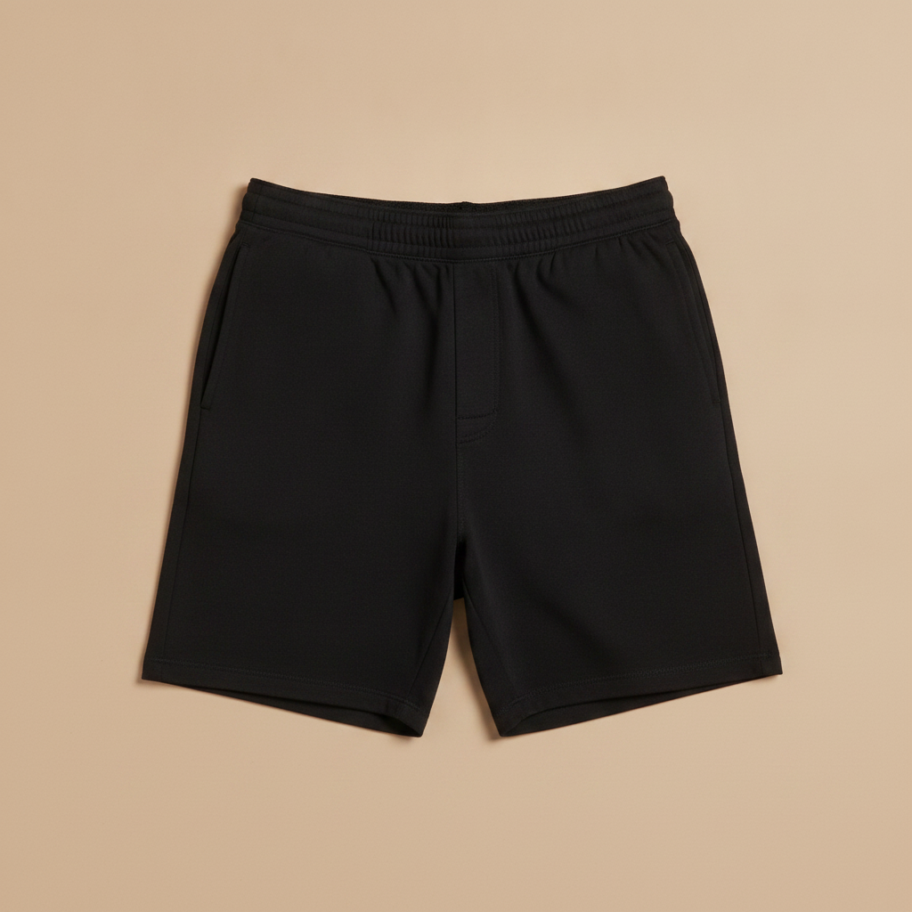 Pantaloncini Sportivi Uomo in Cotone – Casual Rilassati Estivi - Nero