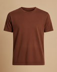 T-shirt Uomo Tinta in Capo Vintage – Colori Slavati Autentici - Ruggine