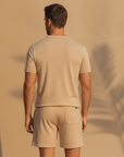 Completo Coordinato Uomo Camicia Slub e Pantaloncini - vista posteriore