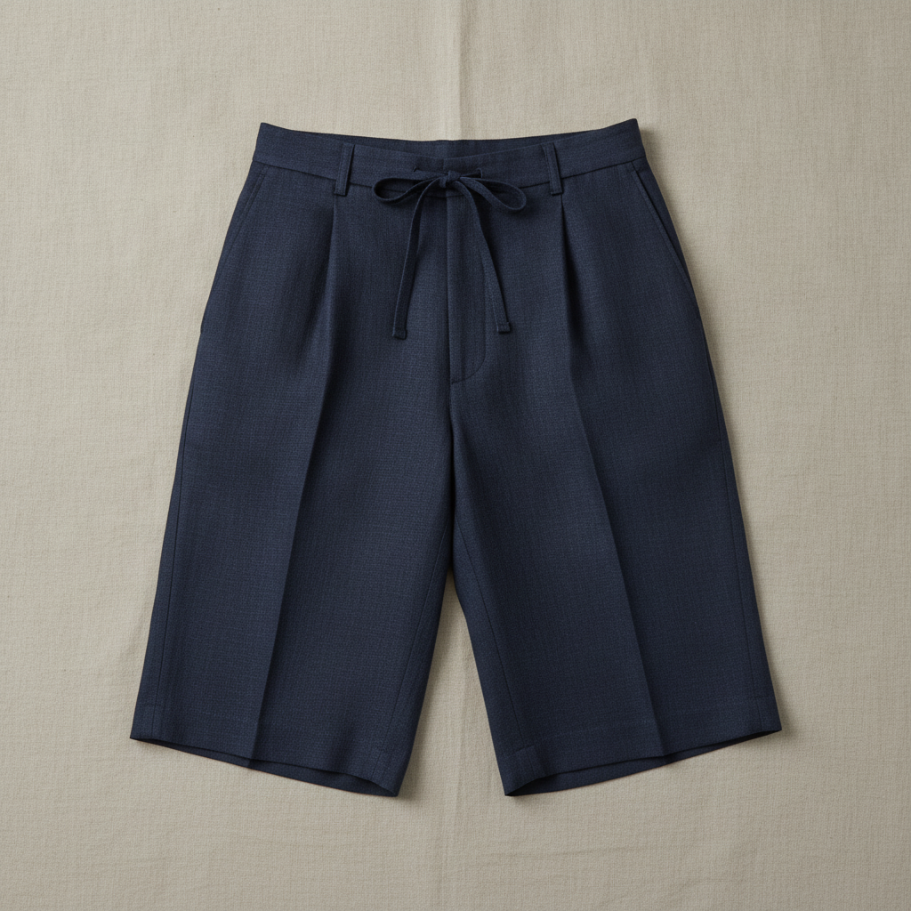 Pantaloncini Uomo in Misto Lino – Leggeri e Traspiranti - Blu Navy