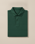 Polo Uomo Micro-Fantasia – Motivo Discreto ed Elegante - Verde Bottiglia