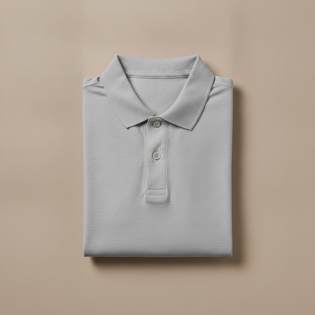 Polo Uomo in Cotone Biologico – Scelta Sostenibile e Morbida - Grigio Pietra