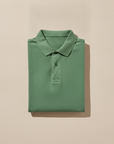 Polo Uomo Vintage Lavata – Effetto Slavato Casual Rétro - Verde Slavato