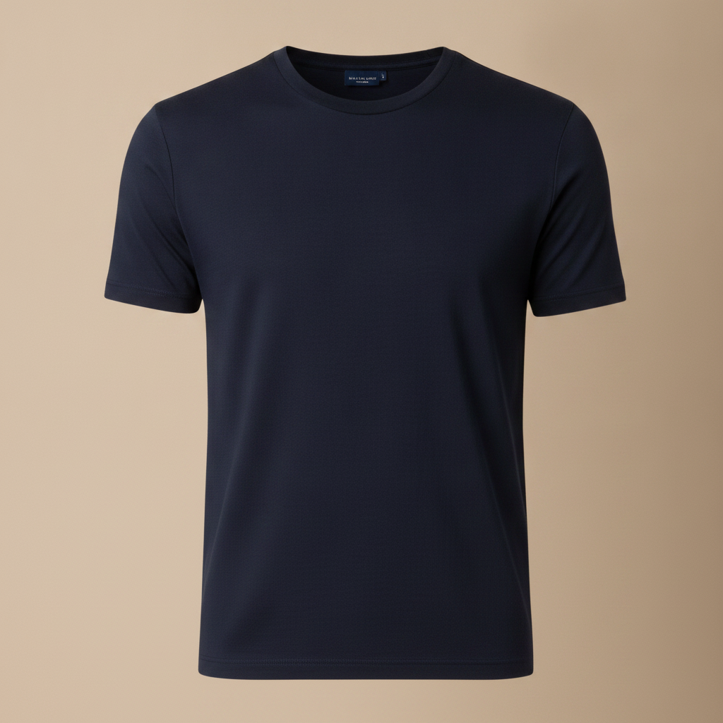 T-shirt Uomo Girocollo Slim Fit – Vestibilità Aderente Moderna - Blu Navy
