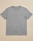 T-shirt Uomo con Taschino – Dettaglio Casual Pratico - Grigio Melange