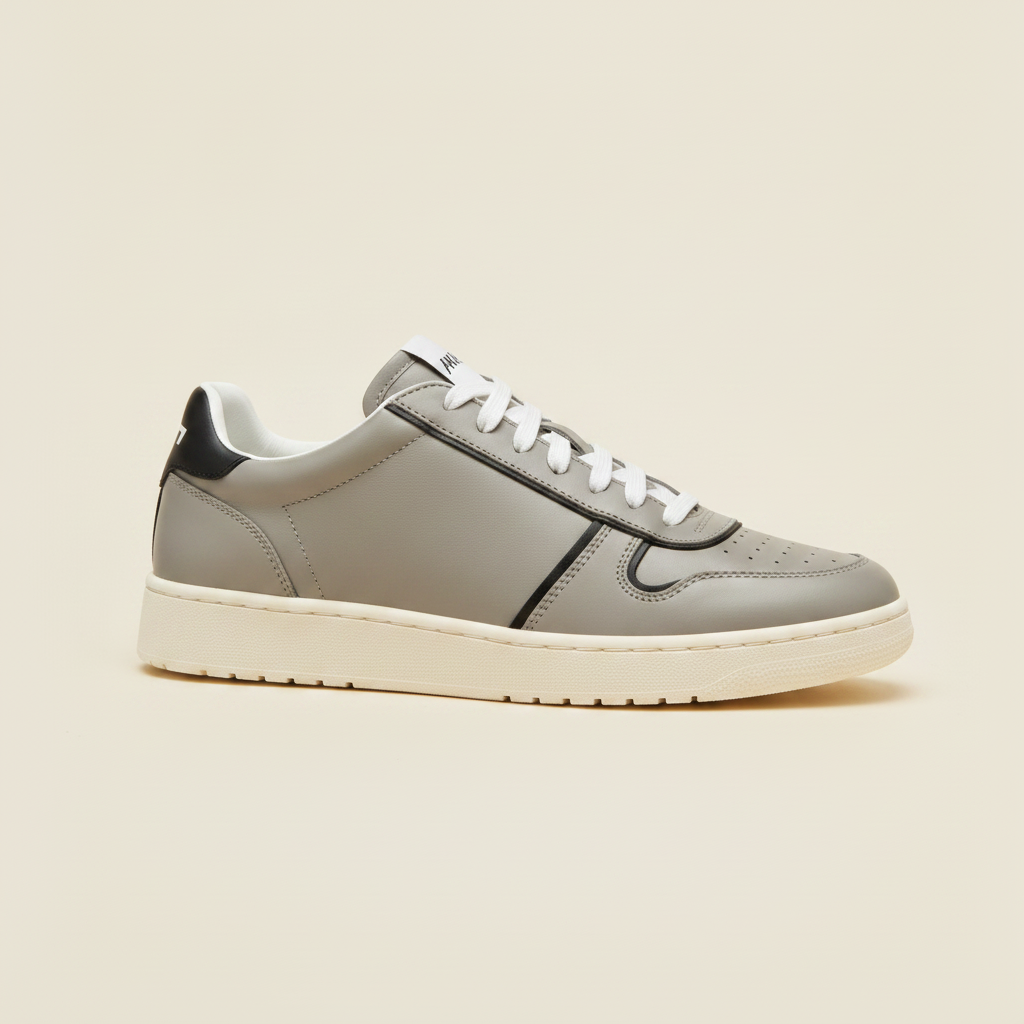 Sneakers Uomo Basse con Dettagli a Contrasto – Design Moderno - Grigio e Blu